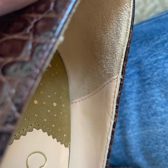 Cole Haan Brown Crocodile-Embossed Heels - Picture 10 of 10